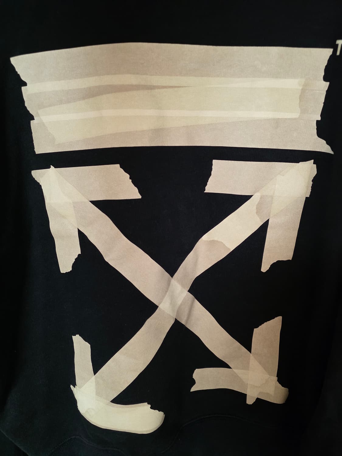 Off-White 테이핑 후드티 블랙( L/정품) 상품이미지4