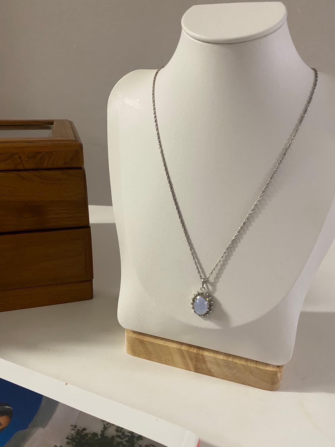 실버톤 라이트블루 목걸이 상품이미지4