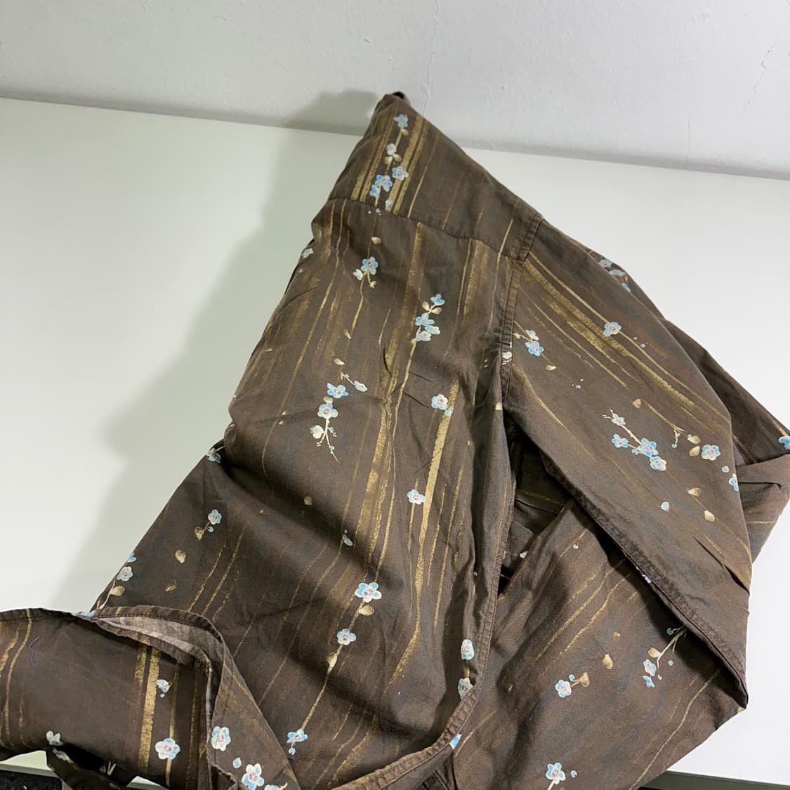 XL 겐조 브라운 플라워패턴 셔츠 상품이미지5