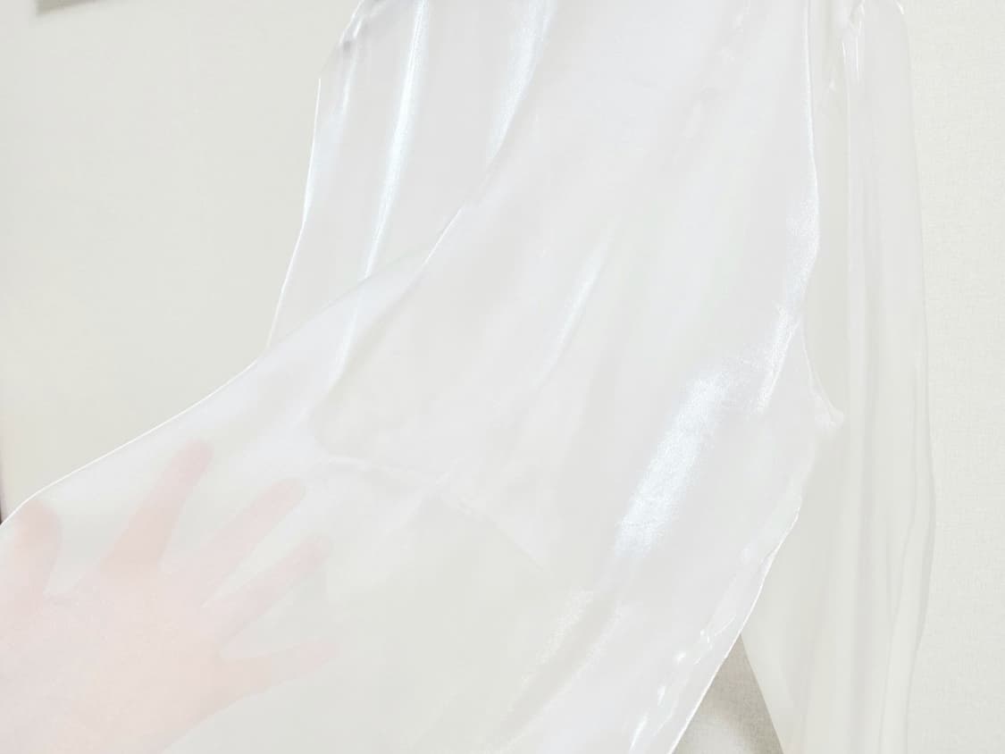 활용하기좋은 뷔스티에 화이트유광 시스루 오버핏 F
 상품이미지9