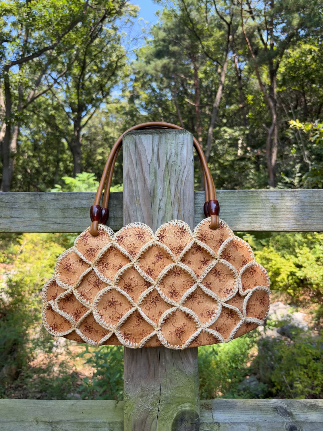 “Unknown” Flowers Print waffle Bag 상품이미지1