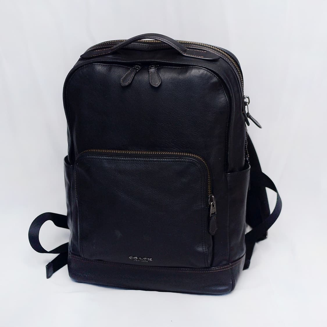 코치 (COACH) 그레이엄 풀그레인 레더 가죽 백팩 상품이미지1
