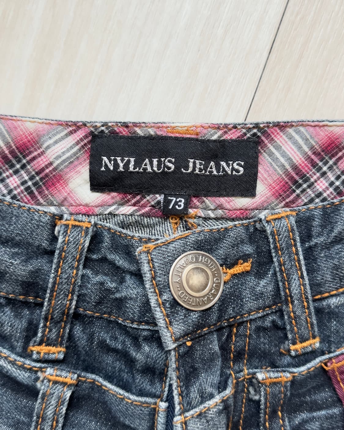 [NYLAUS] double-waist denim pants(check) 상품이미지9