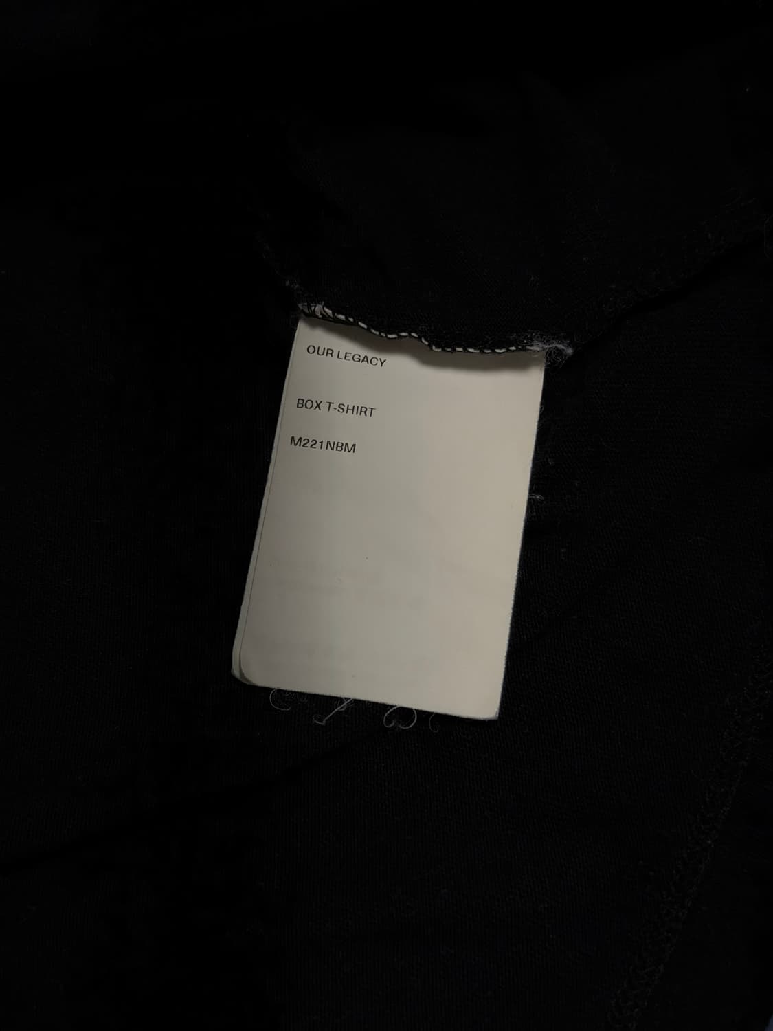 아워레가시 박스 티셔츠 블랙 모토 프린트 상품이미지8