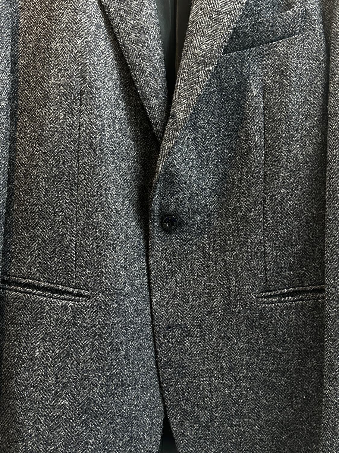 포터리 쉐틀랜드 울 싱글 브레스티드 자켓 (차콜네이비/새상품, 3) 상품이미지5