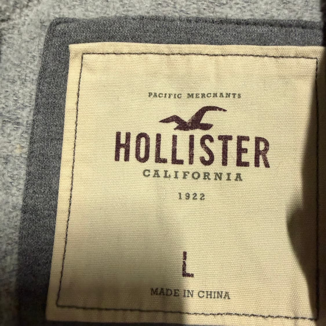 대장템 슬림핏 홀리스터 그레이 후드집업 L 상품이미지3