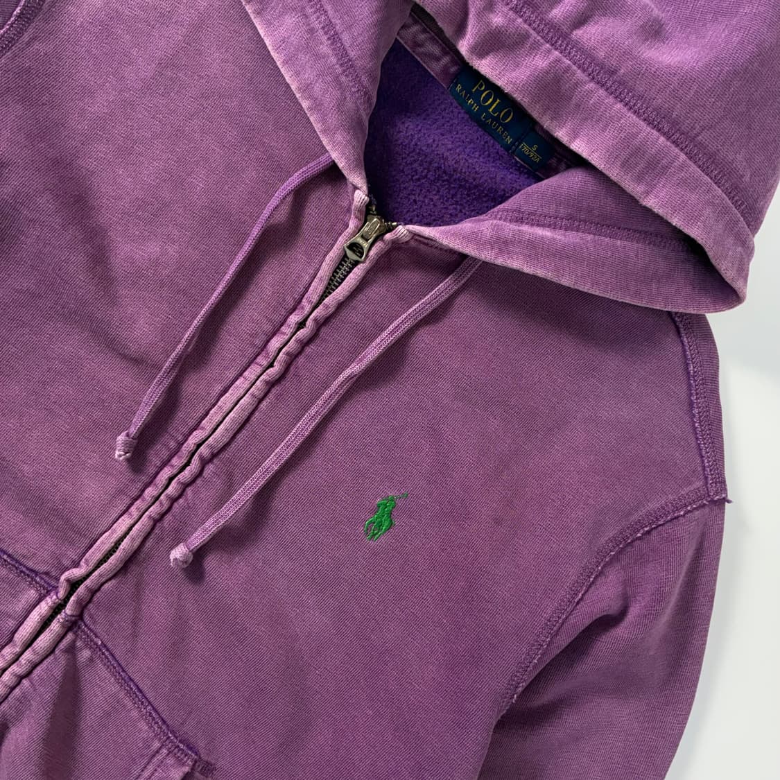 Polo  폴로 랄프로렌 자수 코튼 워시드 퍼플 후드집업 상품이미지3