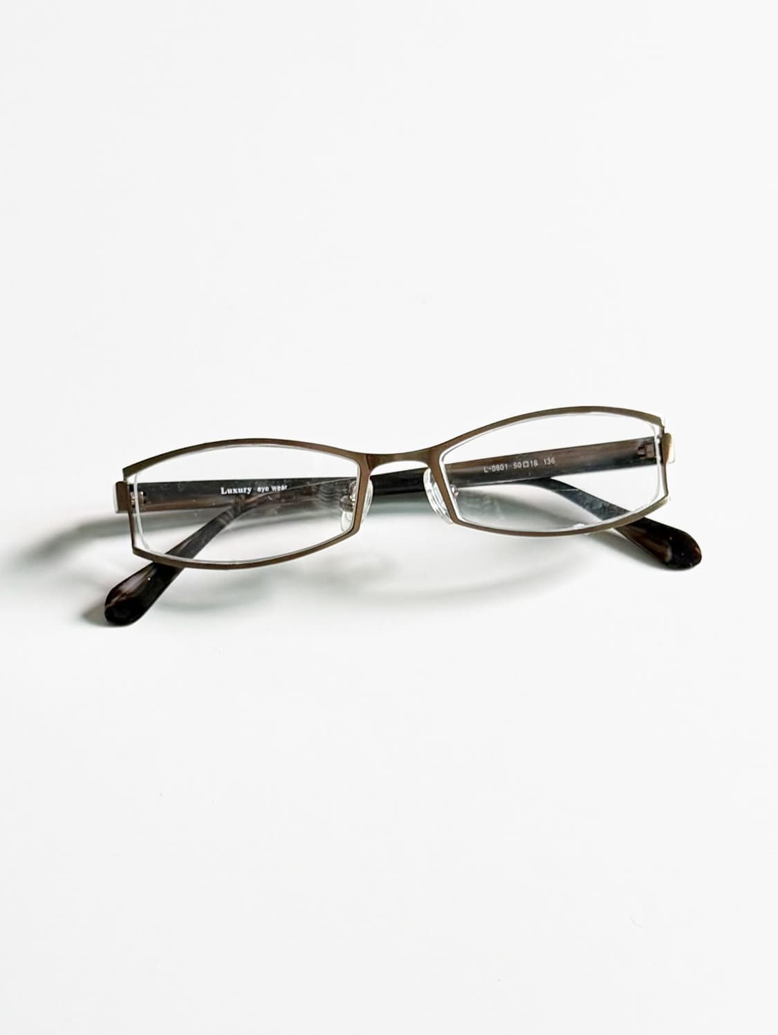 LUXURY EYEWEAR 브론즈 슬림 스퀘어 메탈 빈티지 안경 상품이미지1