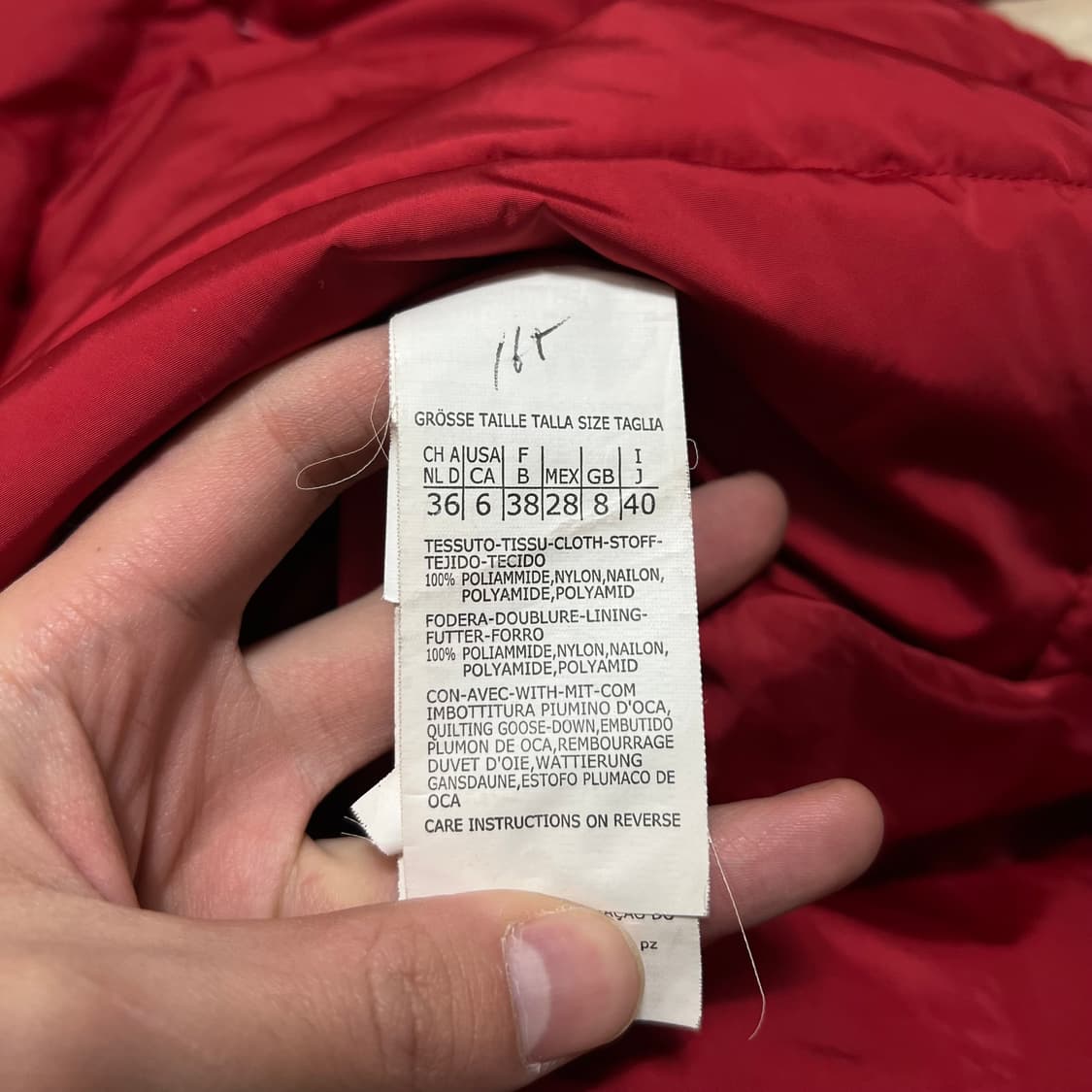 막스마라 위켄드 여성 후드 롱 코트패딩 점퍼 [레드] 36(S/90) 상품이미지5
