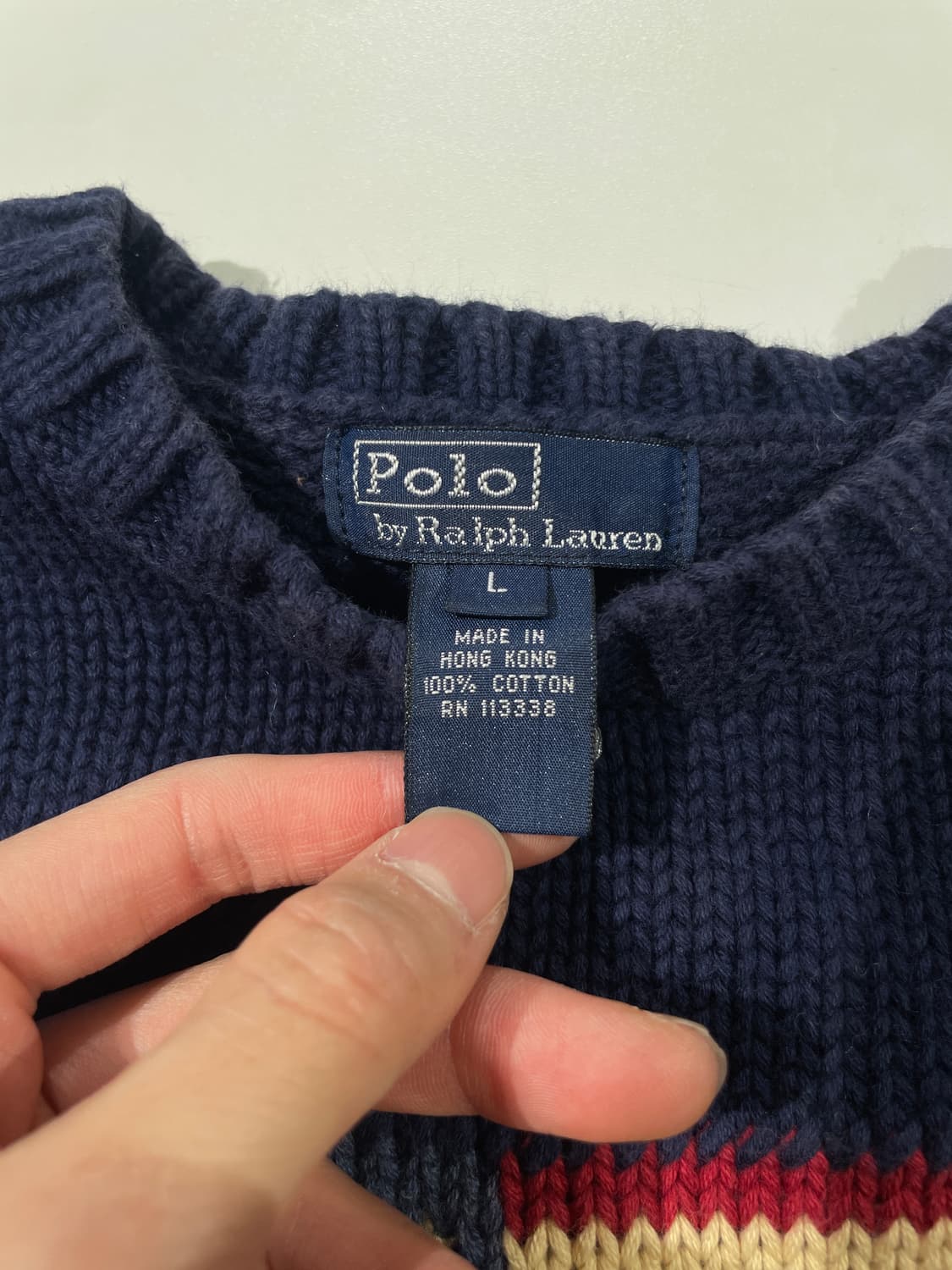 폴로 랄프로렌 네이비 성조기 크루넥 스웨터 상품이미지7