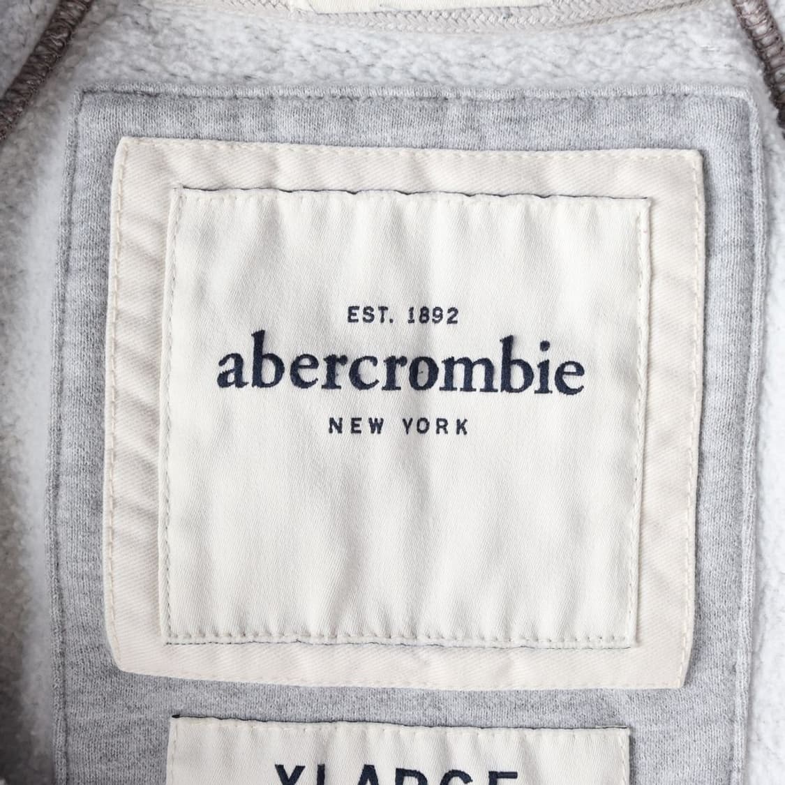 아베크롬비 92 로고 그레이 집업 자켓 XL 상품이미지5