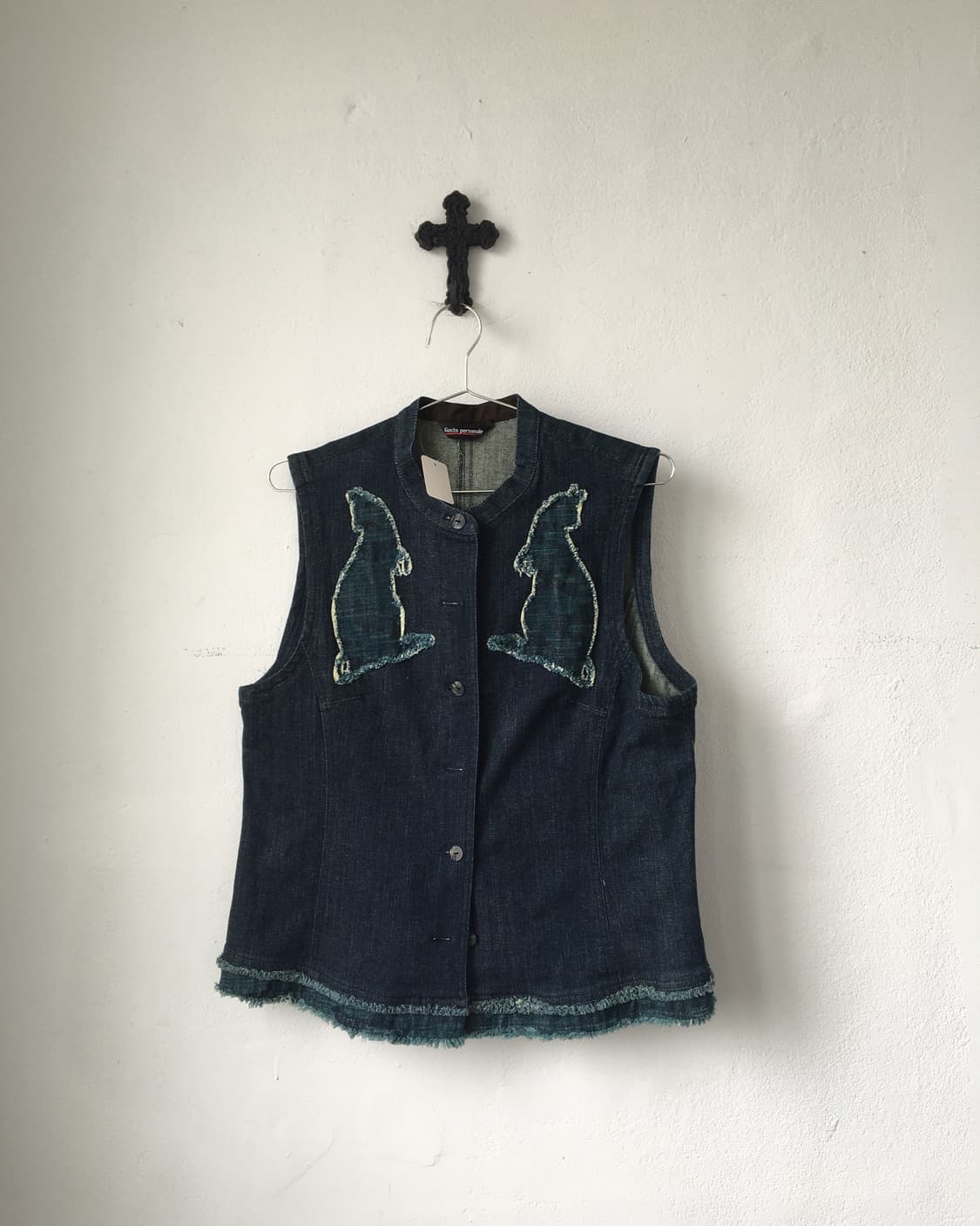 Patch point high neck vest 상품이미지2