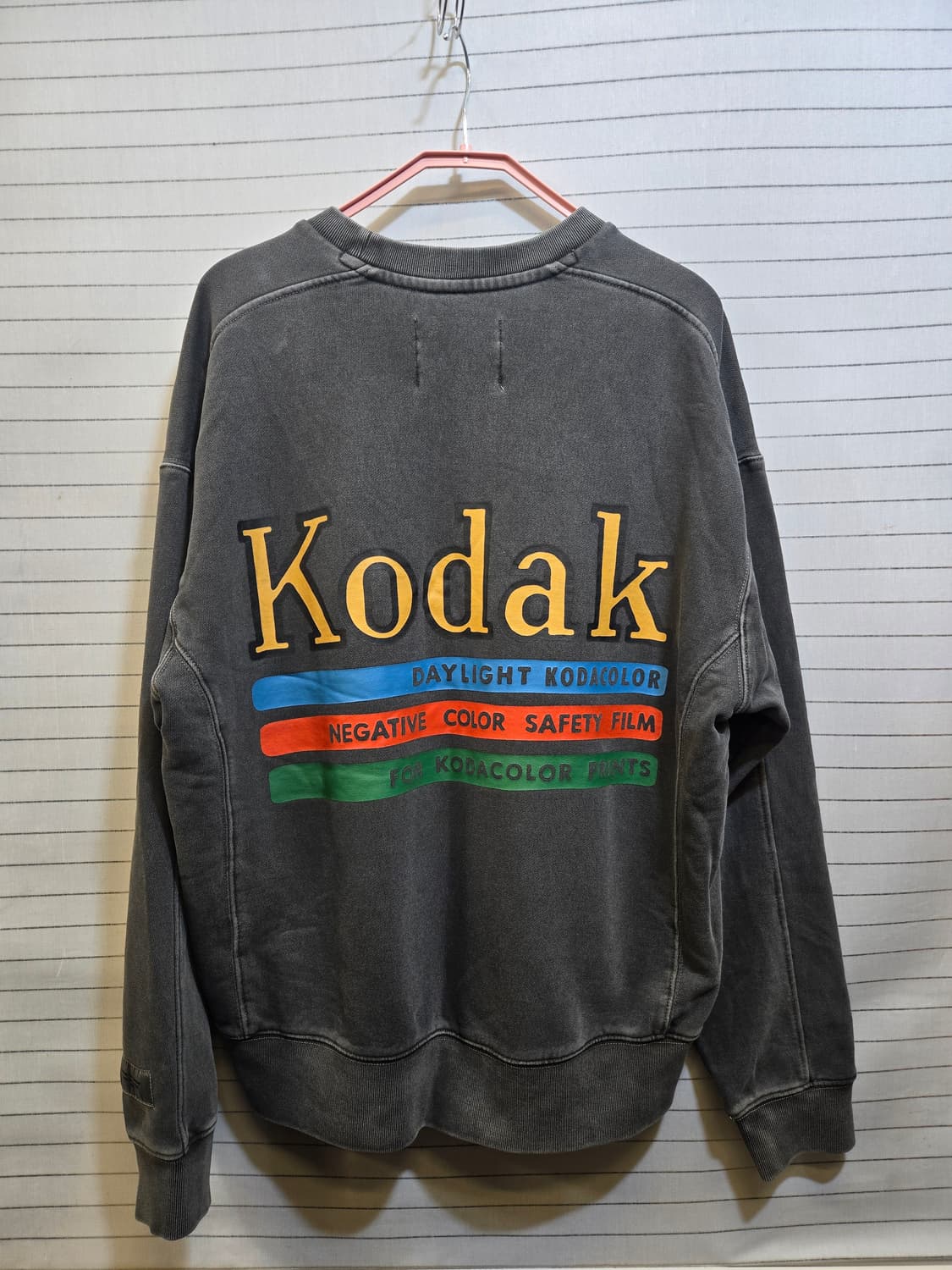 코다컬러 KODACOLOR 맨투맨 티셔츠 블랙 상품이미지7