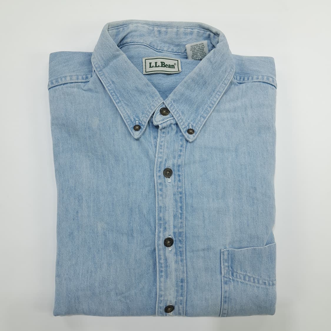 CN158 XL LLBean 90s 캐나다 연청 긴팔 데님 셔츠 남방 상품이미지10
