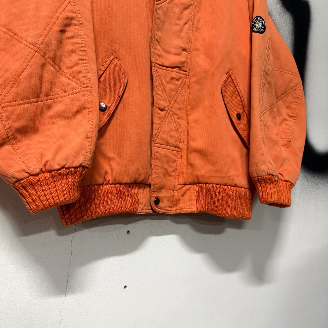 VTG 빈티지 빅사이즈 올드스쿨 패치 디테일 퀼팅 바시티 자켓 상품이미지6