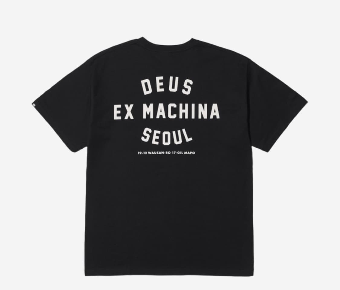 (키즈) 데우스 엑스 마키나 서울 컬리지 티셔츠 블랙 상품이미지2