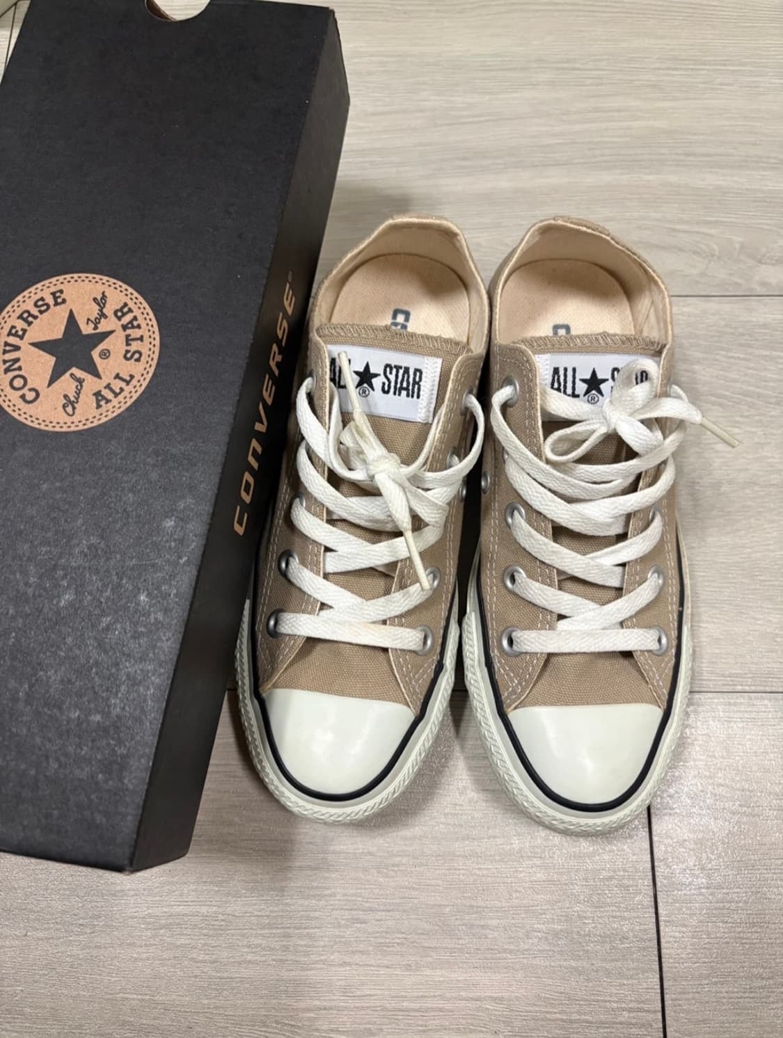 컨버스일본판)올스타 제이옥스 로우 베이지 225사이즈 상품이미지3