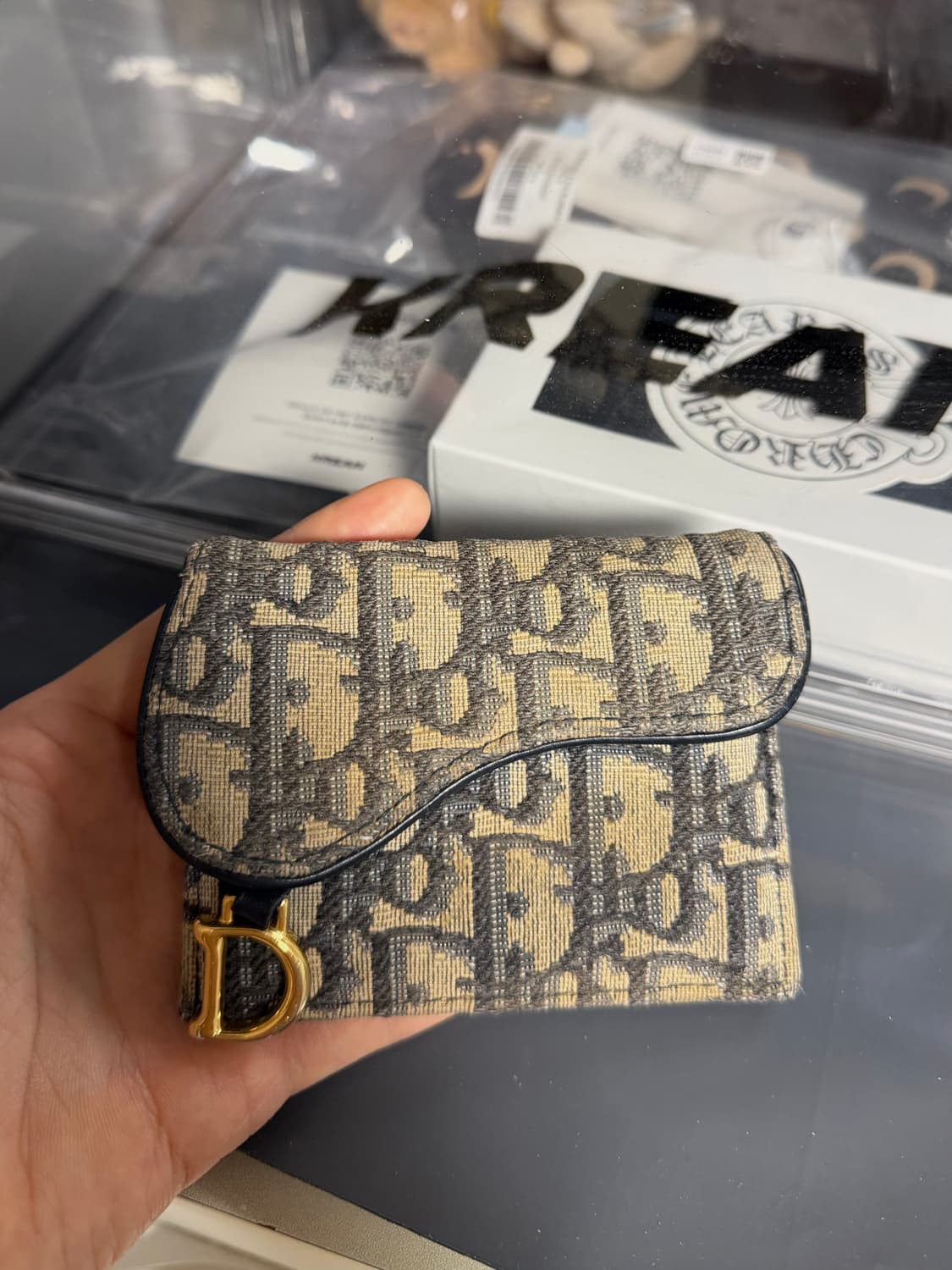 디올 오블리크 새들 카드지갑 상품이미지1