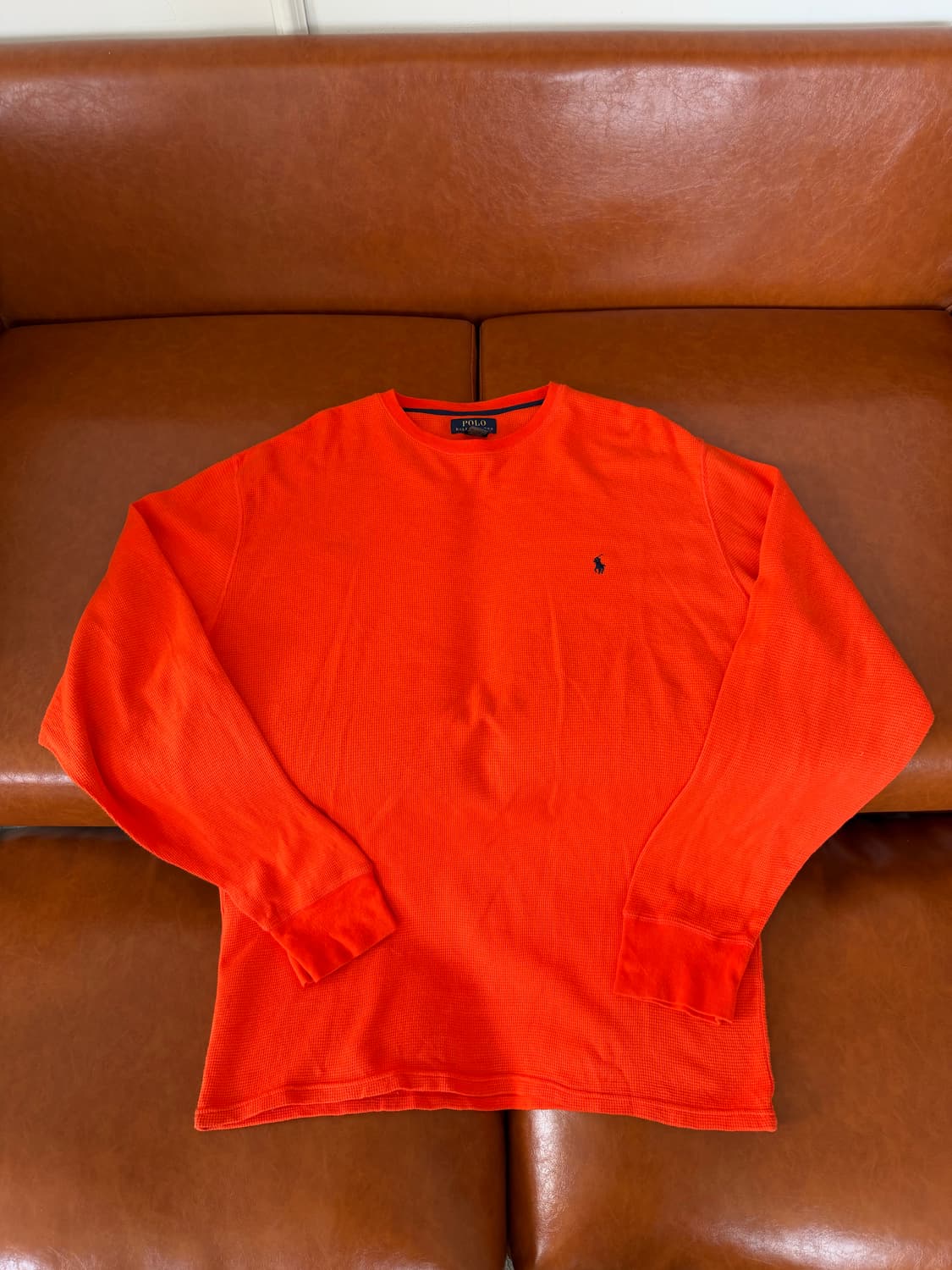 폴로 와플 롱슬리브 오렌지 상품이미지7