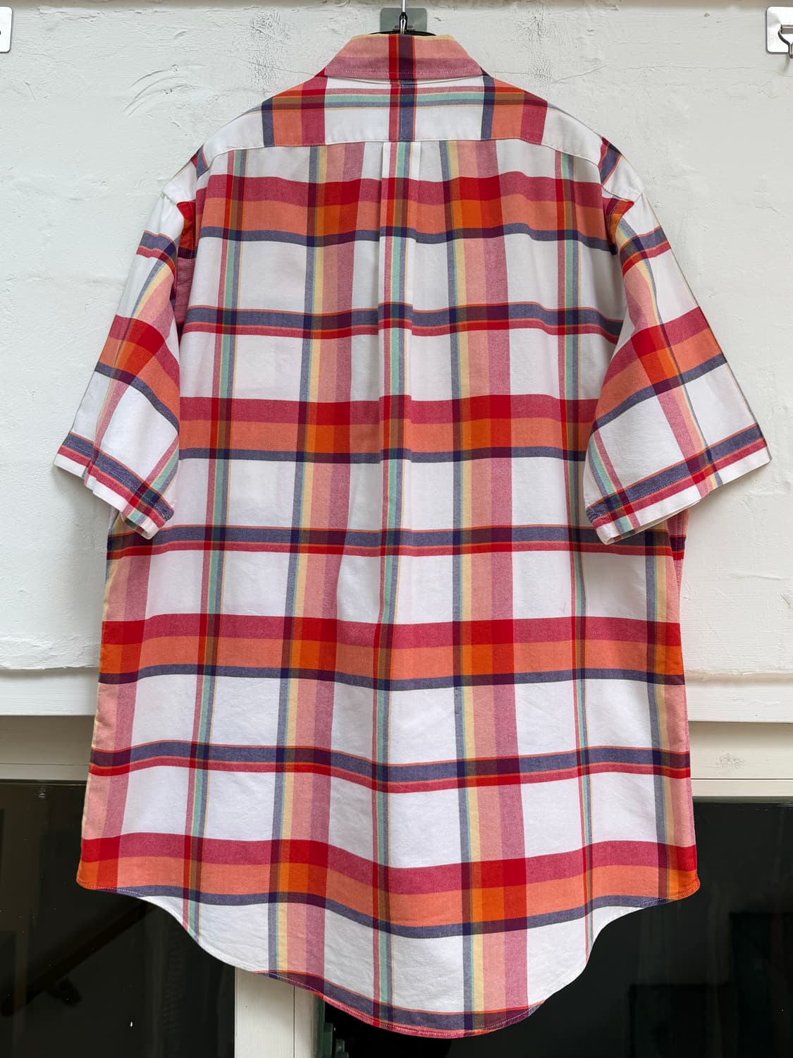 Ralph Lauren 마드라스 체크 반팔 버튼다운 셔츠 L 상품이미지8