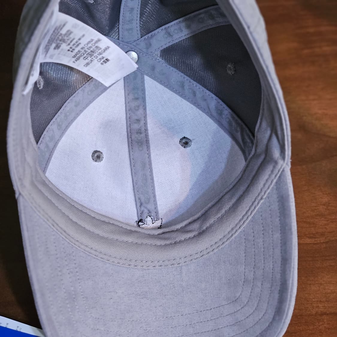 (택 있음. 정품) Adidas 아디다스 로고 그레이 볼캡 모자 상품이미지6