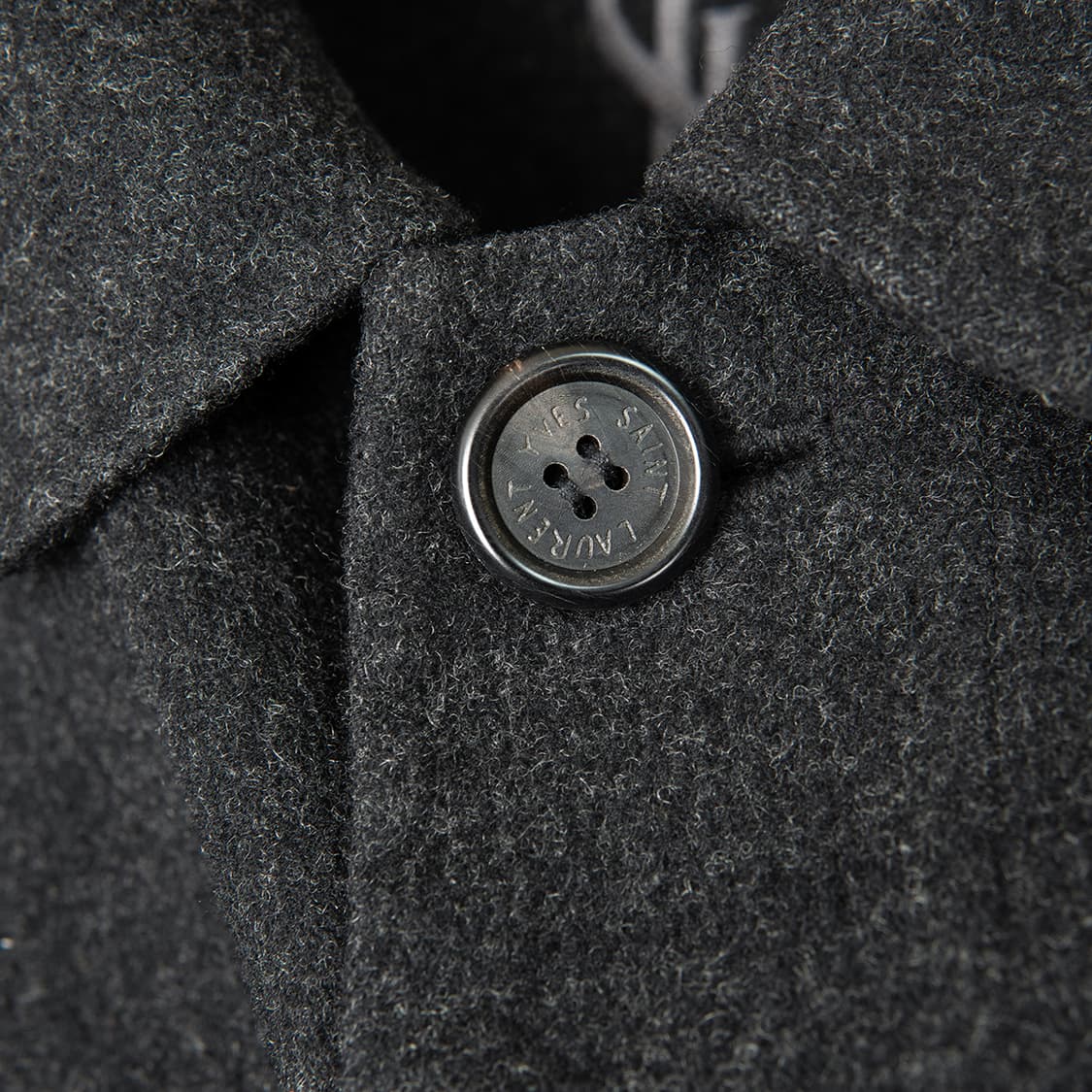 [오버95] 90s  YSL 입생로랑 뿌르옴므 울 캐시미어 하프코트  상품이미지4