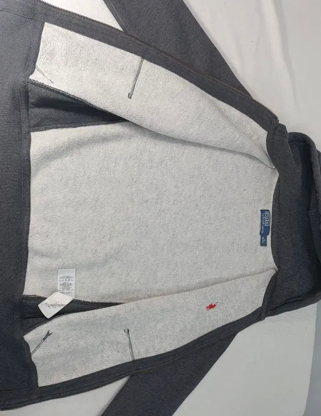 폴로 후드집업 기모 차콜 그레이 m 상품이미지4