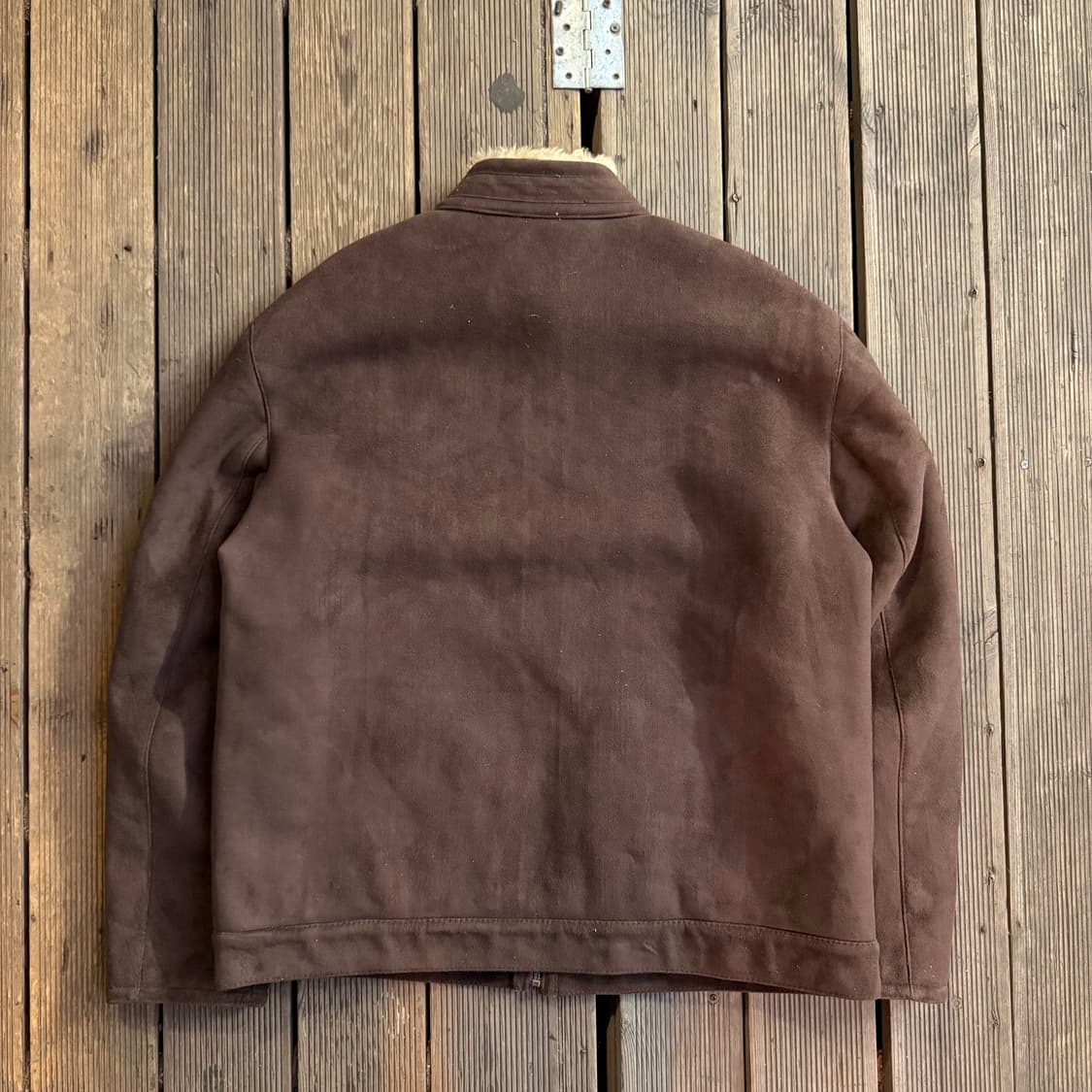 브라운 스웨이드 무스탕 자켓 (안감 양털) 상품이미지2