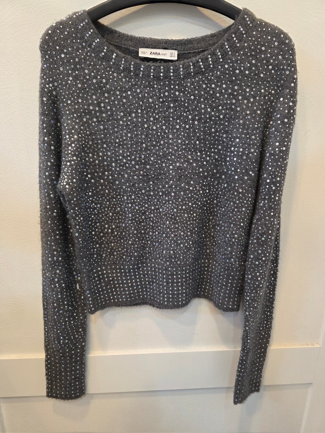 자라 그레이니트 스웨터 큐빅 장식 S사이즈 상품이미지2
