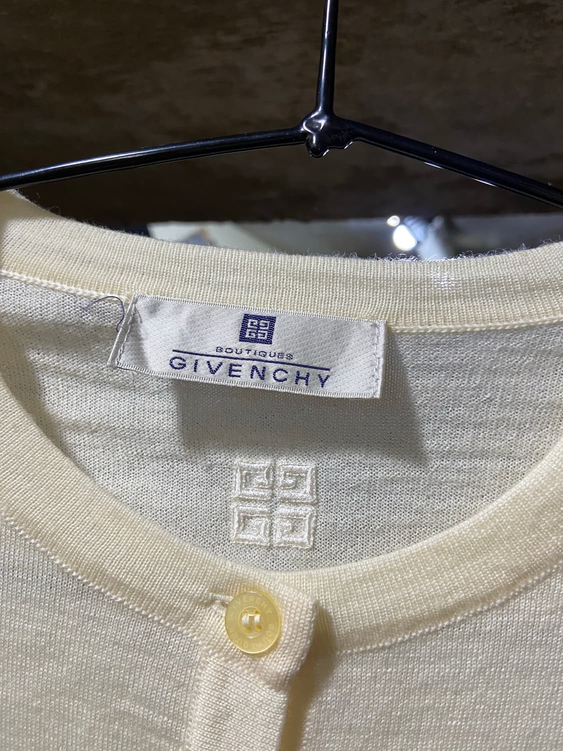 90s GIVENCHY 지방시 아이보리 컬러 가디건 상품이미지4