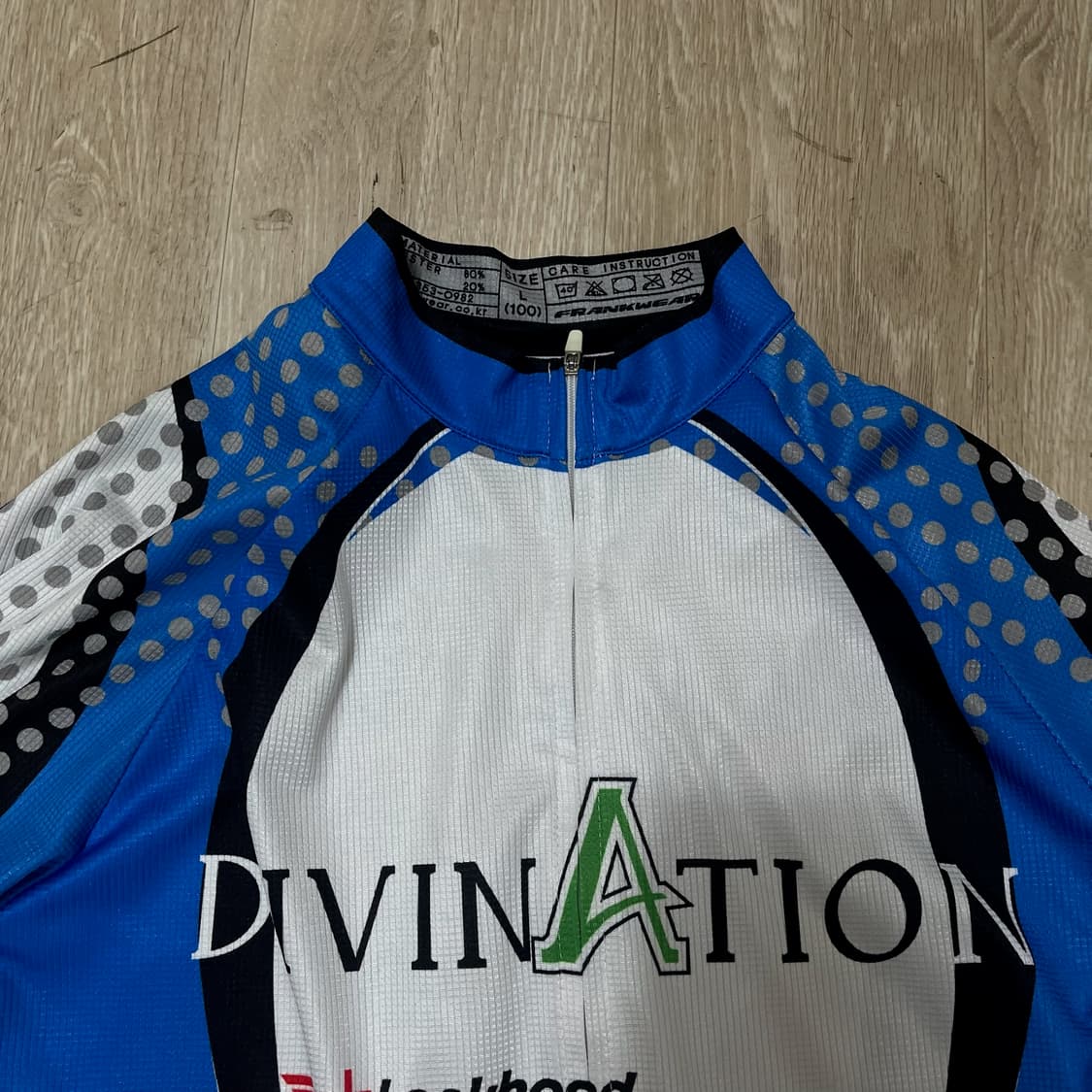 디바이네이션 자전거 싸이클링 기능성 져지 [블루/화이트] L/100 상품이미지2