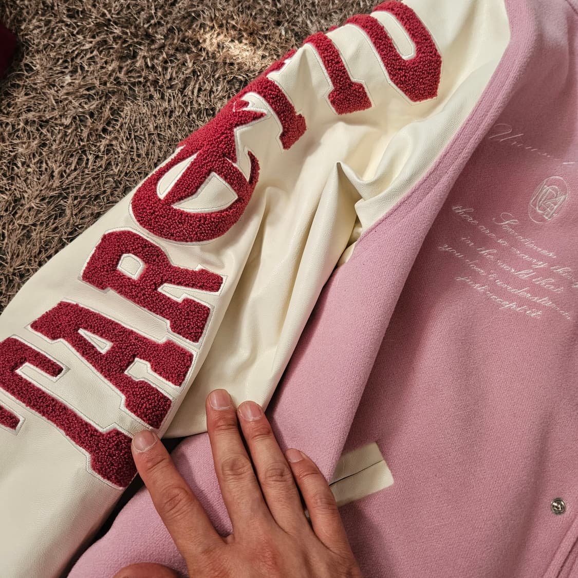 Targetto Triple Heart Pink 바시티 자켓 상품이미지7