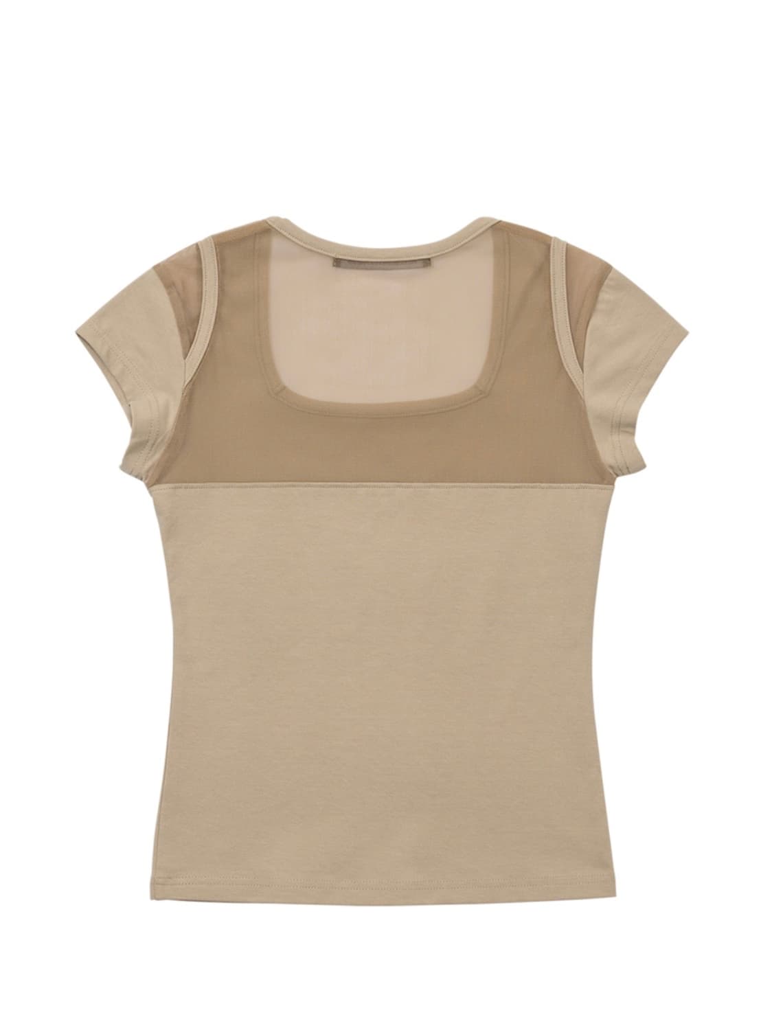 mesh point half sleeve dove baige (M) 상품이미지2