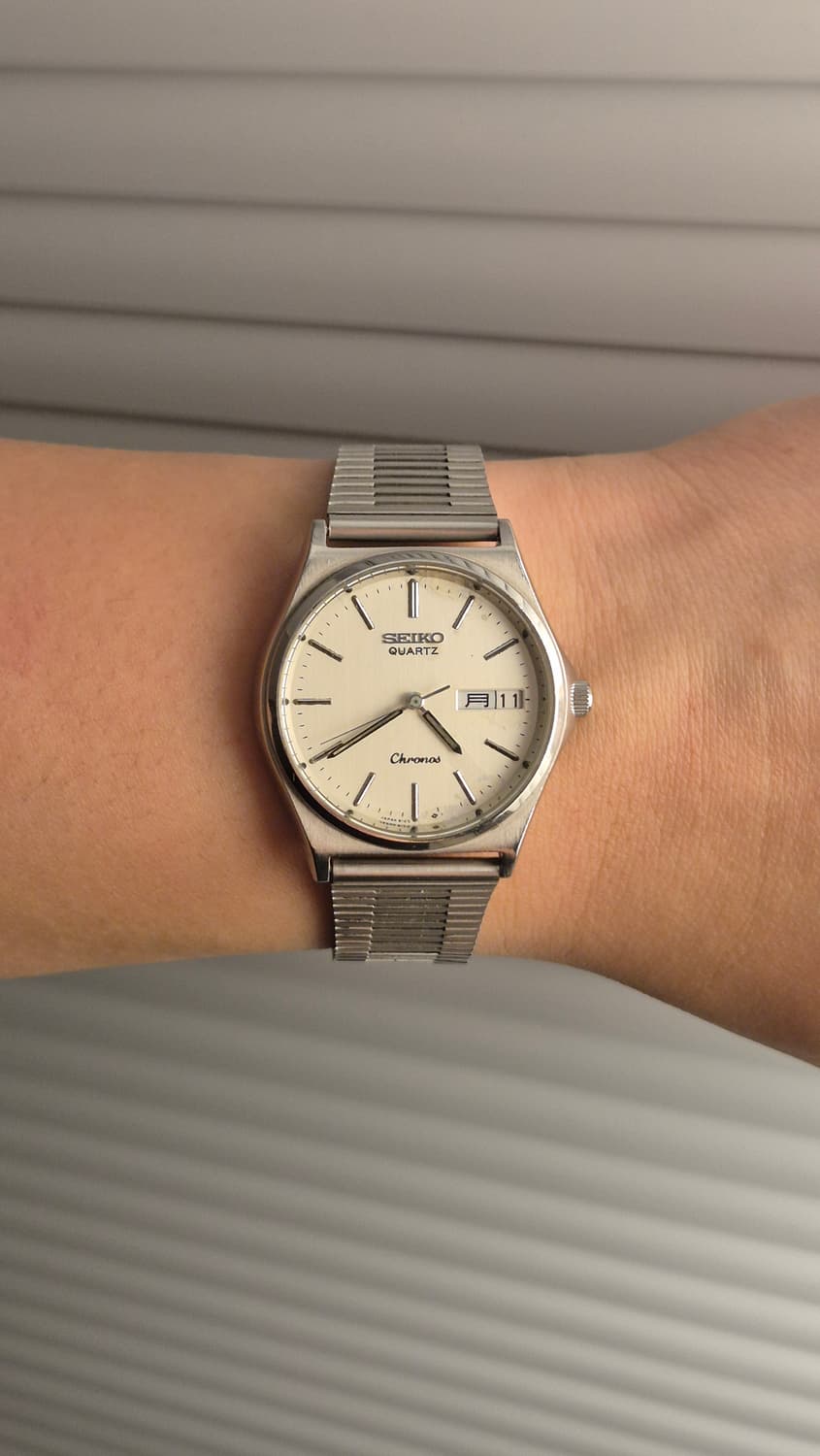 80's Vintage Seiko Quartz Daydate Silver 상품이미지9
