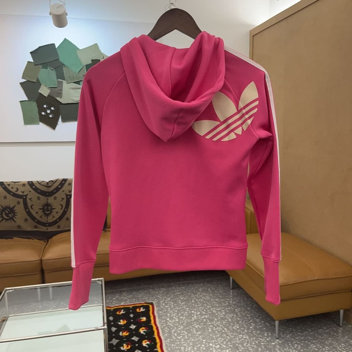 아디다스 Y2K 대장급 희귀 핫핑크 후드 져지 집업 90 C07443 상품이미지4