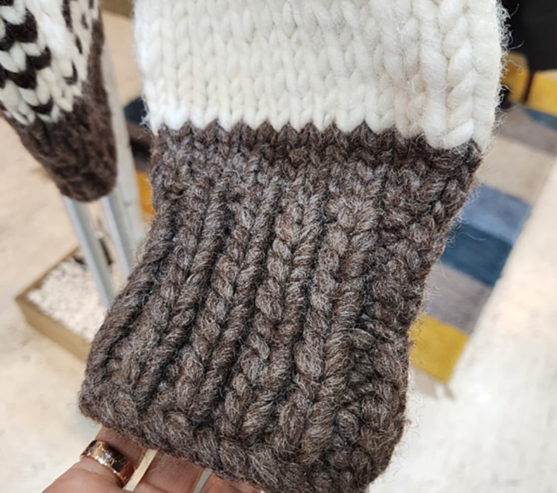 캐나다 핸드메이드 두툼한 양모 인디언 코위찬 스웨터 cowichan 상품이미지10