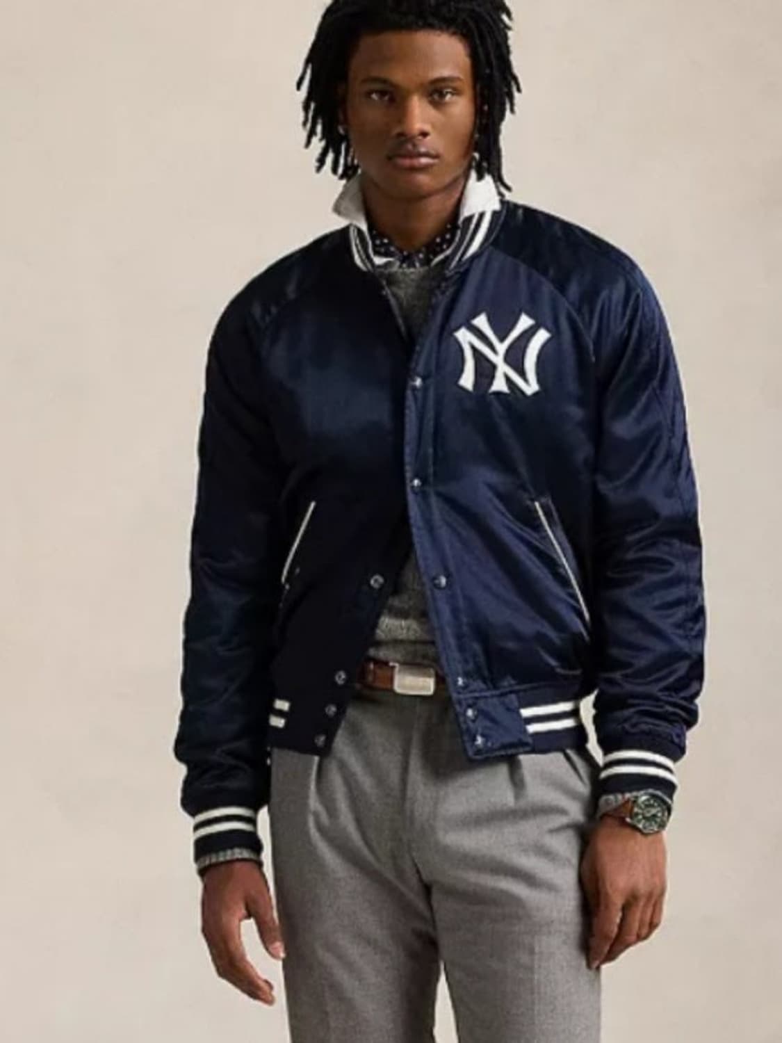 폴로 랄프로렌 양키스 새틴 바시티 상품이미지1