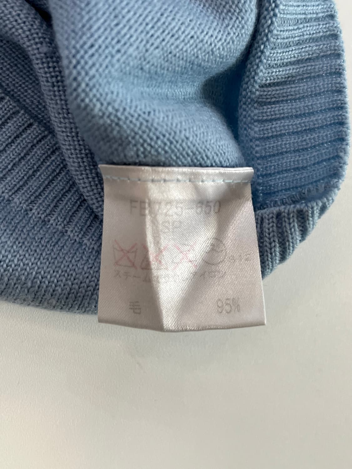 Burberry 버버리 우먼 스카이블루 기마로고 폴라 반팔 니트  상품이미지8