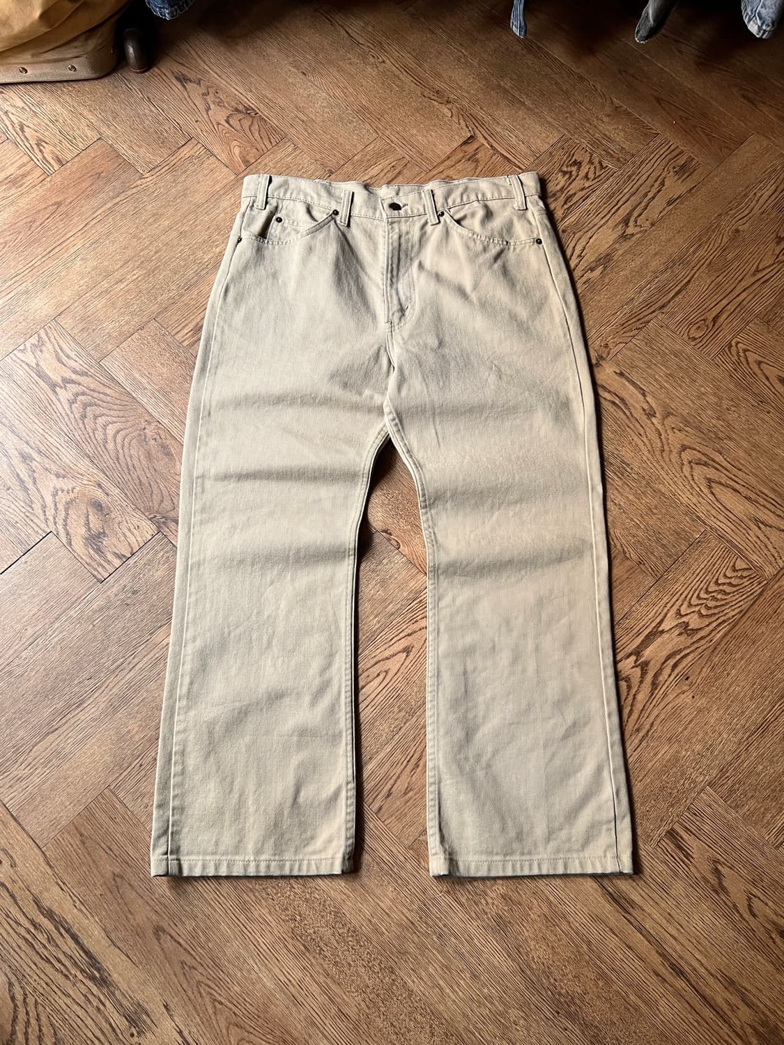 [36]80s 리바이스 화이트탭 517-9722 베이지 데님팬츠 상품이미지7