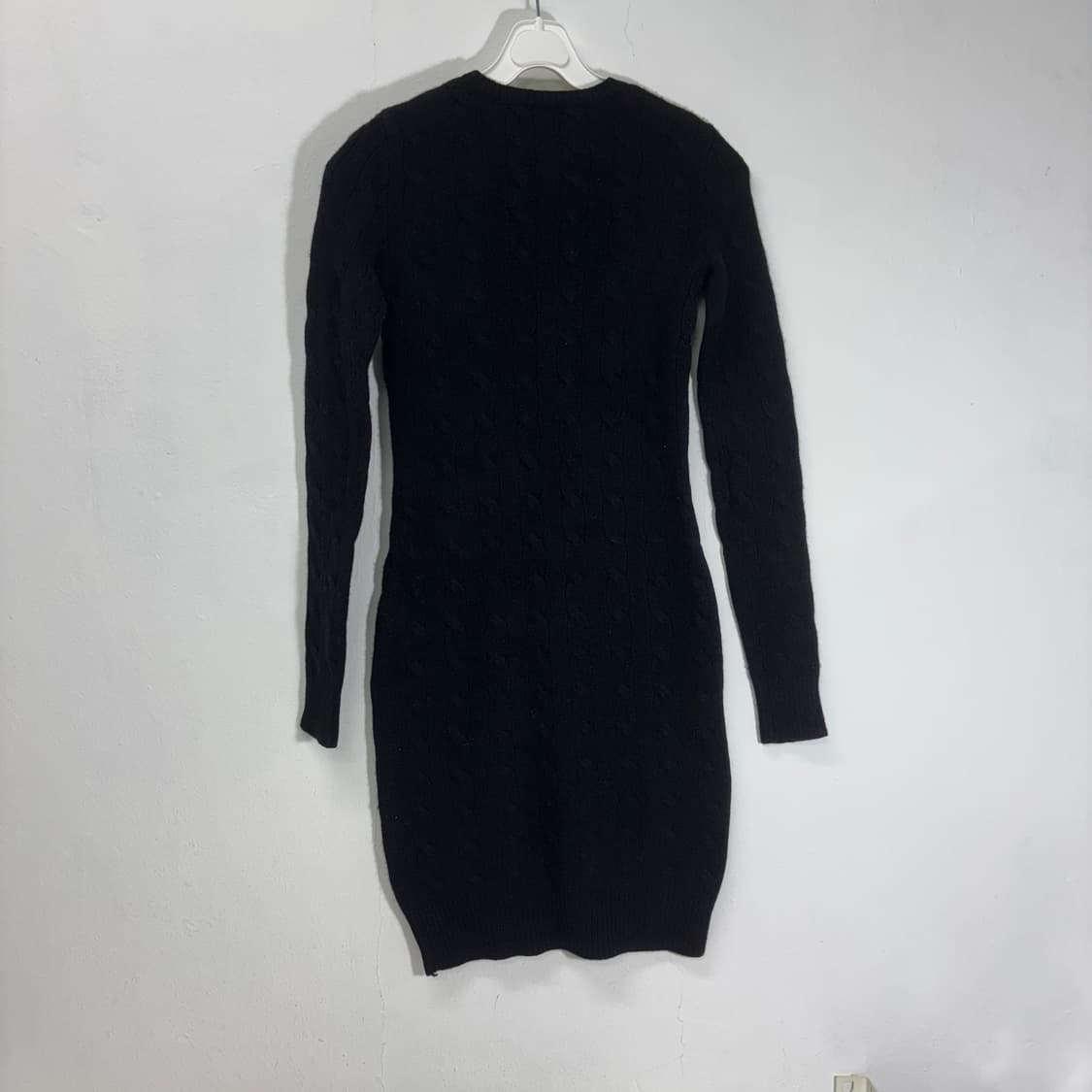 우먼XS 폴로랄프로렌 럭비 블랙 캐시미어혼방 슬림핏 울원피스 상품이미지3