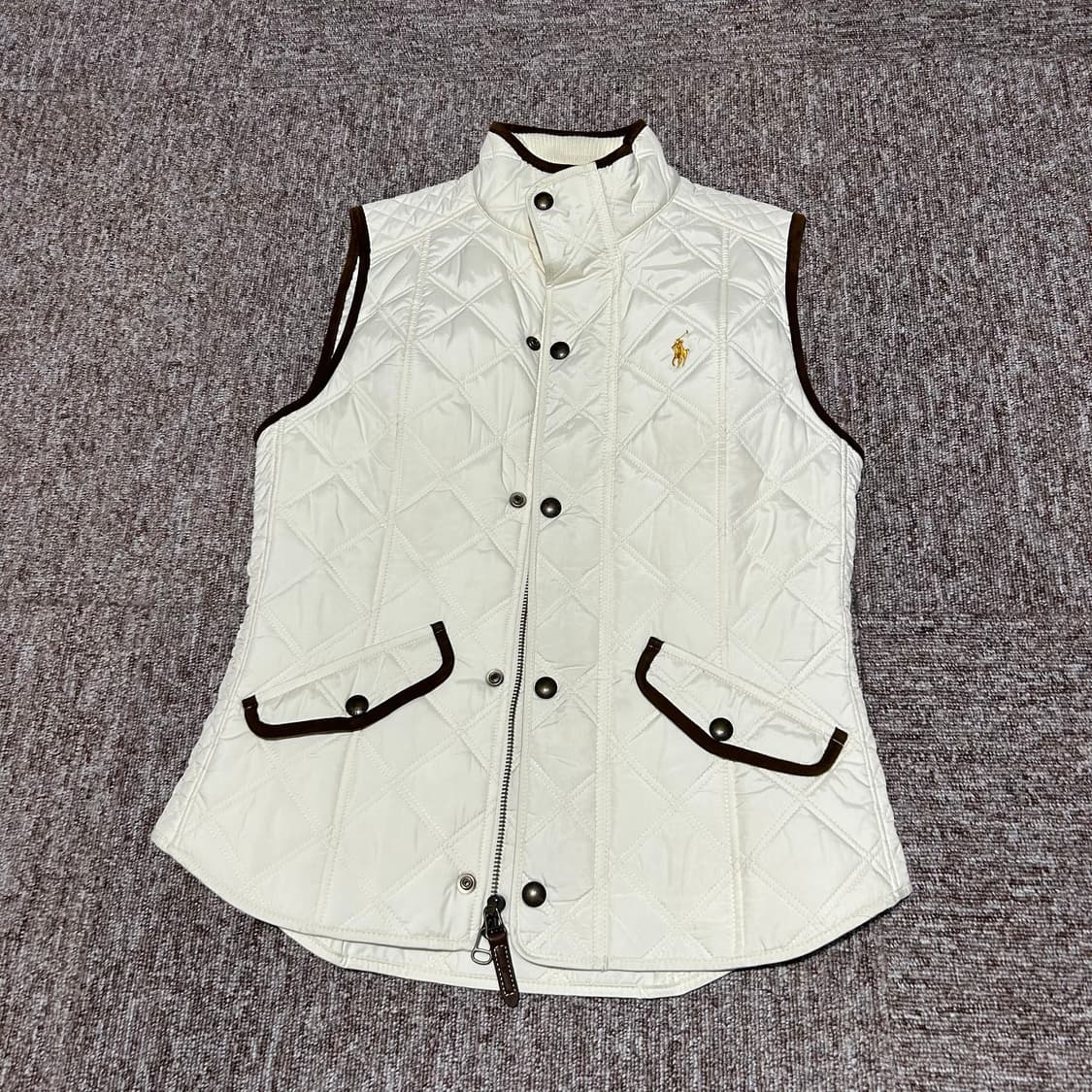 여S) 폴로 랄프로렌 퀼팅 조끼 베스트 화이트 2way 상품이미지1