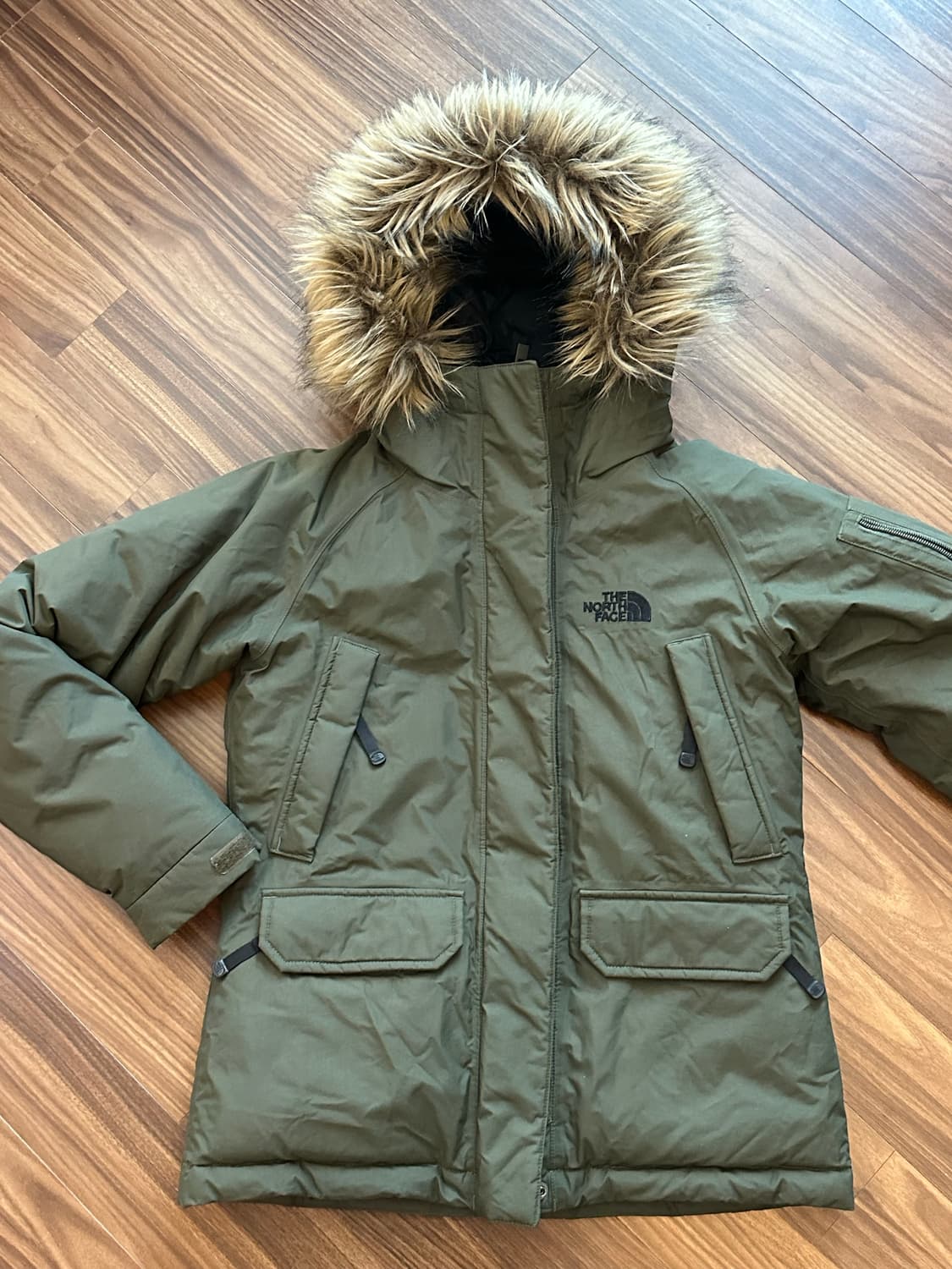 노스페이스 패딩 85(M) 카키 상품이미지4