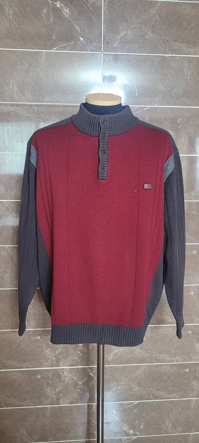 (남성여유100사이즈)인디안 반집업 니트(모100 상품이미지2