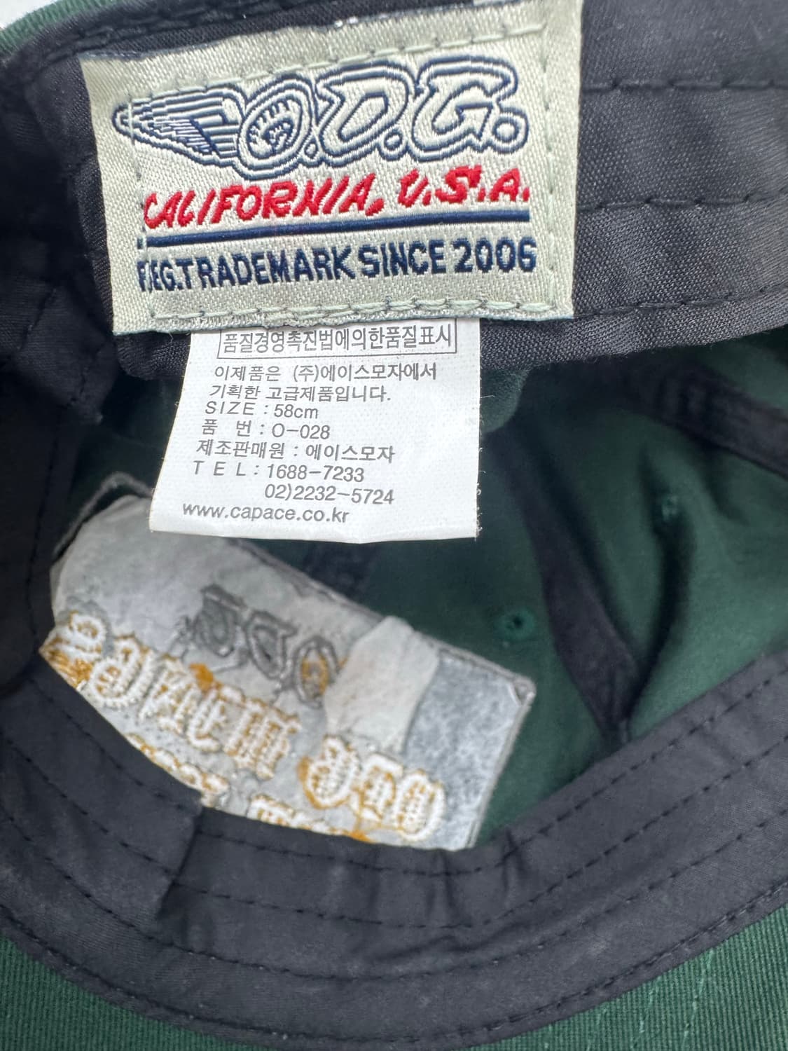 •Vintage Y2K 데미지 볼캡 그린 상품이미지6