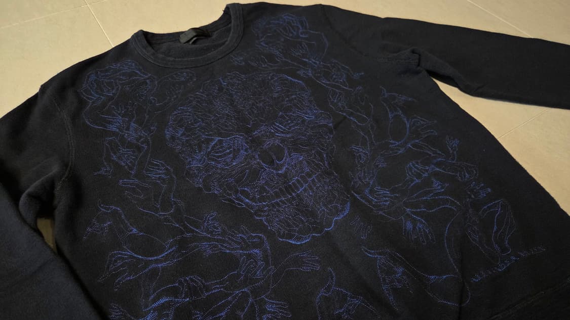 알렉산더 맥퀸 스켈레톤 자수  맨투맨   상품이미지3