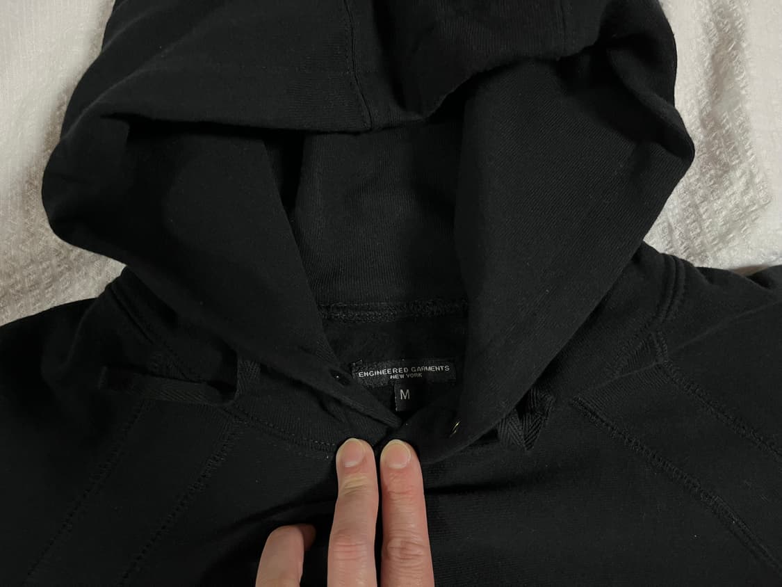(M)엔지니어드가먼츠 스냅 후디 (블랙) 후드티 상품이미지3