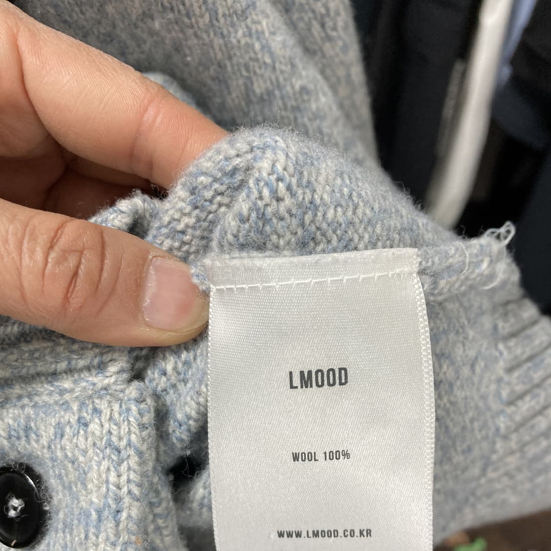 엘무드 남성순모니트가디건 48사이즈 상품이미지5