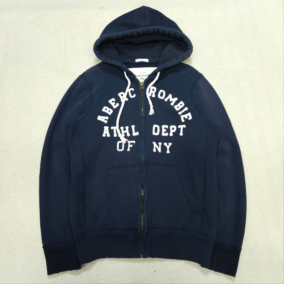아베크롬비 아치 로고 후드 집업 M 네이비 상품이미지1