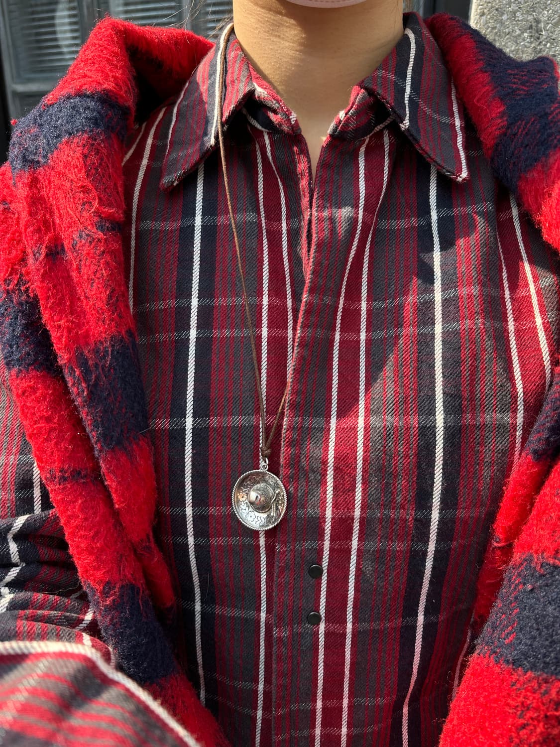 빈티지 멕시코 솜브레로 925 실버 펜던트 브라운 가죽 목걸이 상품이미지7