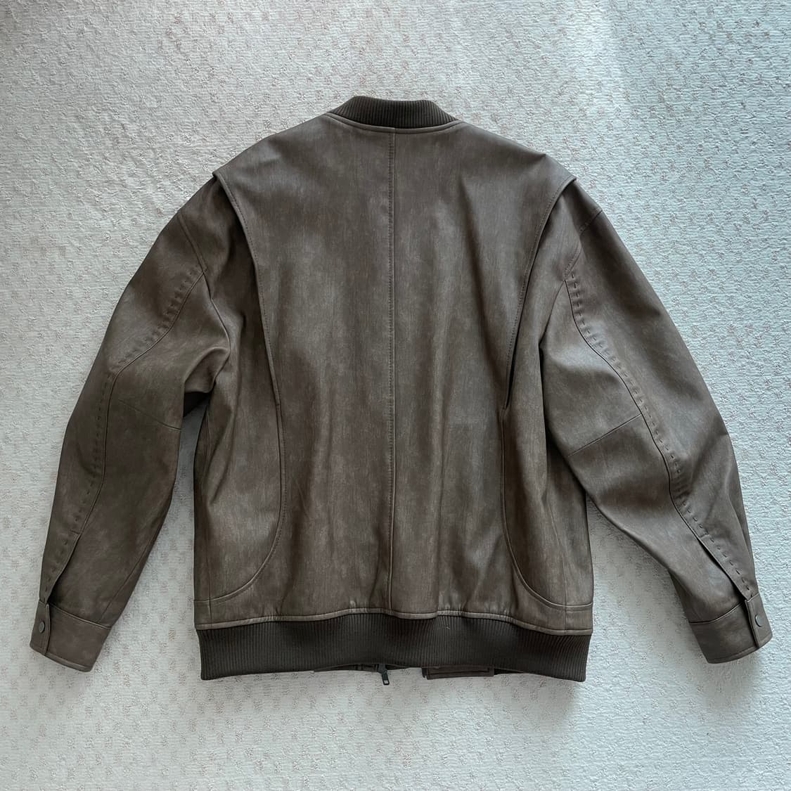 브라운 레더 자켓 상품이미지2